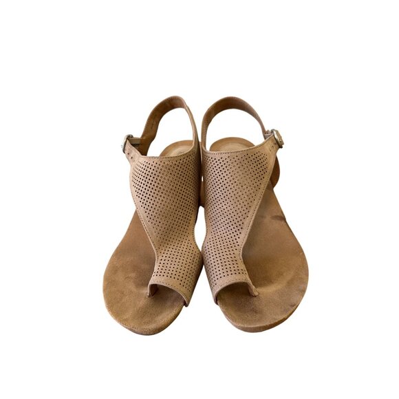 Style & Co Size 7 Maddyson Woman’s Cork Wedge Sling Back Sandal Lt Taupe - Picture 2 of 14